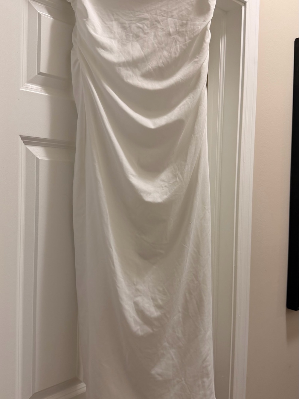 Elegant White Draped Women’s Skirt